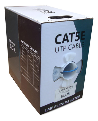 Cables Eficientes Cat5e Plenum 1000ft Sólido 350mhz 24awg Ut