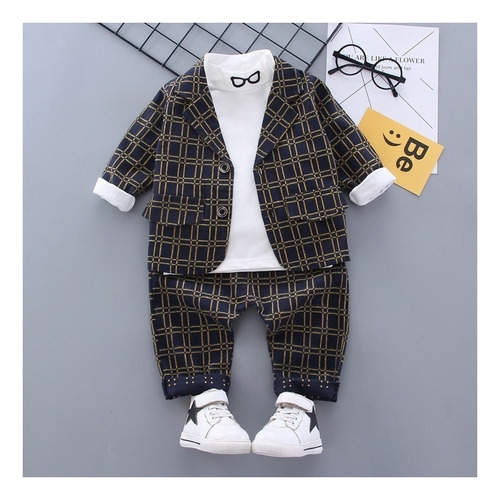 Conjunto De Traje Formal For Bebé Niño Camiseta Pantalones