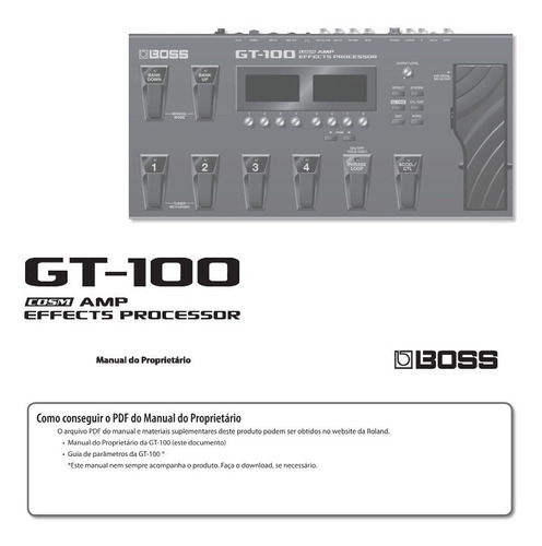 Manuais Completos Boss Gt-100 Português(pdf)