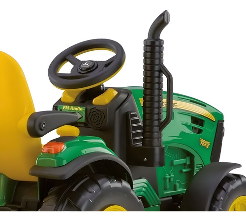 Mini Trator Elétrico John Deere 12v Com Rádio Integrado Kids