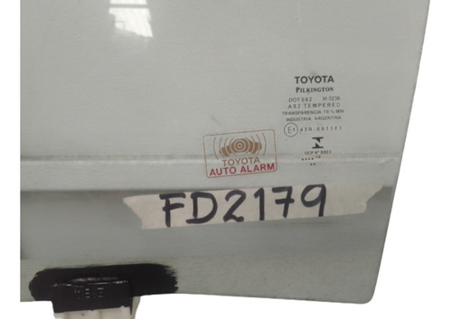 Vidrio Puerta Delantera Izquierda Fortunner 2006 Fd2179