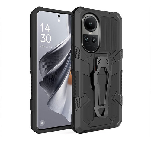 For Oppo Reno10 5g Belt Clip Stand Shockproof Hard Back Case