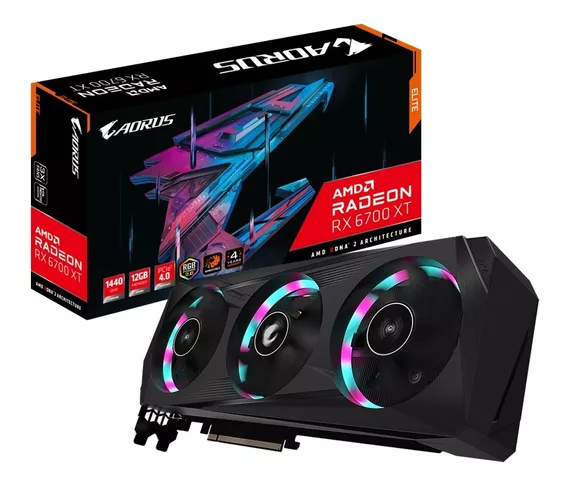 Placa Video Amd Aorus Radeon Rx 6700 Xt Elite 12g P