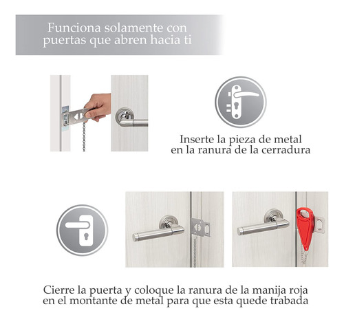 Doble G Brands Cerradura De Puerta Portátil Para Aumentar