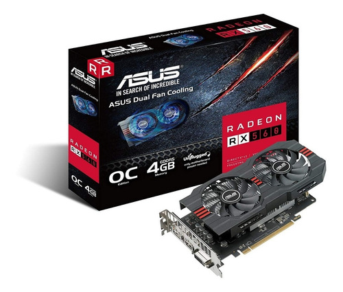 Placa De Video Asus Arez Rx 560 560-04g Evo 4gb Amd Oficial