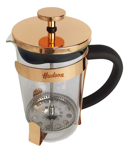 Set 3 Pz Cafetera Cobre 600 + 2 Tazas Termicas Hudson Bz3
