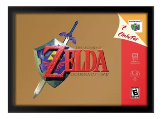 Quadro Capa The Legend Of Zelda Ocarina Of Time N64 A3