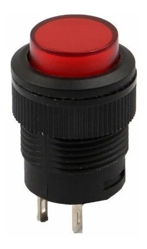 Boton Pulsador Plastico Na Momentaneo 16mm 3a Rojo