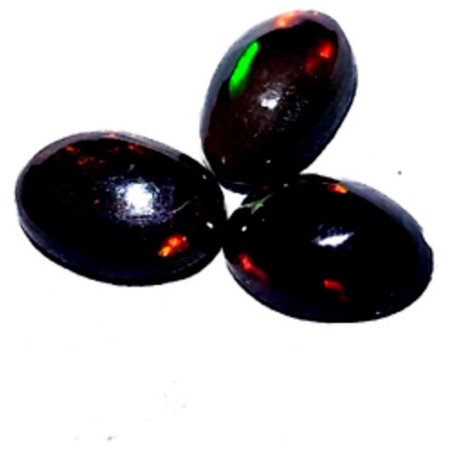 Ópalos Etíopes Naturales 0.73 Cts (3 Piezas) Opalo Negro
