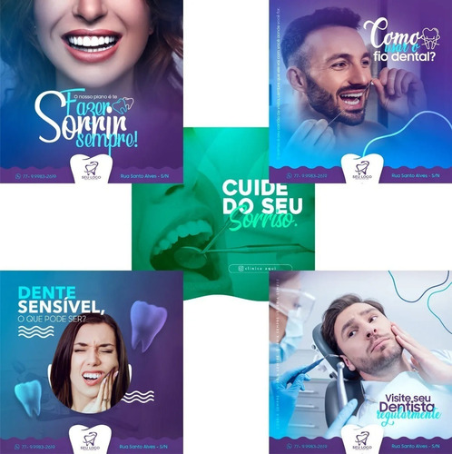 Pack Dentista 200 Arquivos Editáveis Mídias Sociais Pdf
