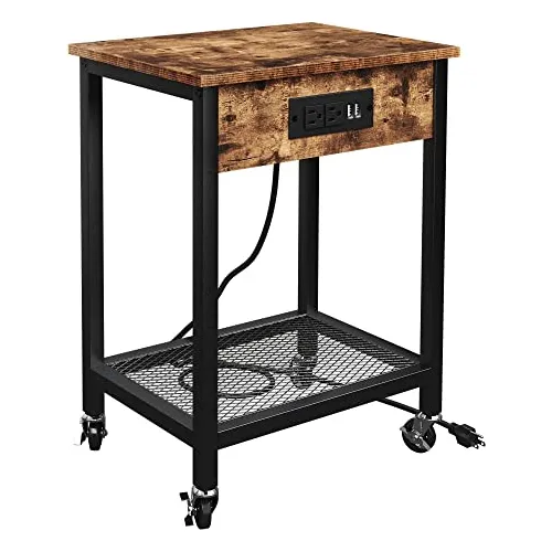 comprar Mesa Auxiliar Estación De Carga Y Puertos Usb, Mesa Au...