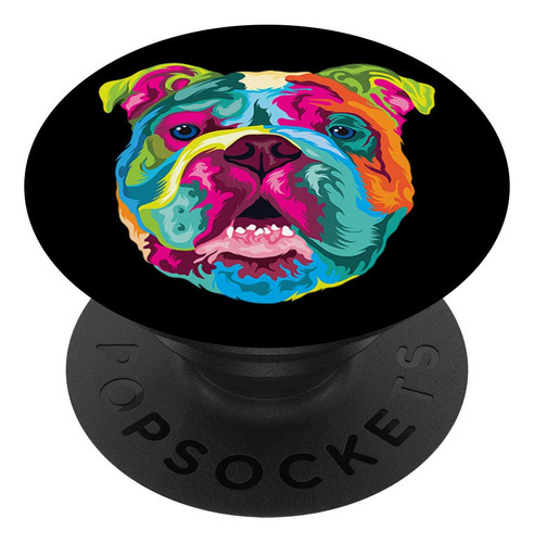 Pop Art Ingl Bulldog Pet Paw Regalo Hombr Mujer Perro Amante