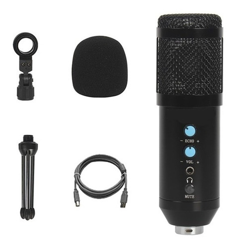 Imagen 7 de 9 de Microfono Condensador Iqual Fm669u Usb Profesional + Tripode
