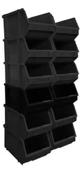 Comprar Kit Com 12 Gaveteiros Plástico Organizador Bin Nº 5 - Preto no Mercado Livre