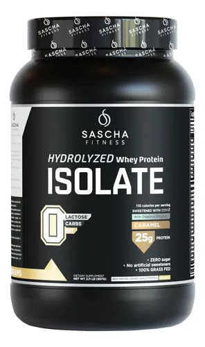 comprar Suplemento Sascha Fitness isolate Proteínas Hydrolyzed Whey Protein Isolate sabor caramel de 33g de 33mL - polvo