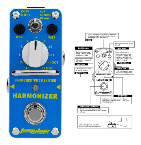 _ Pedal De Efeito Guitar Shifter Harmonist/pitch True