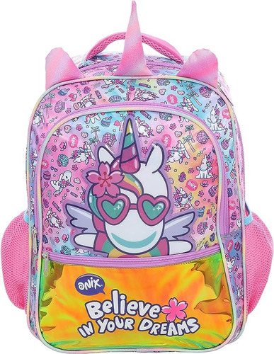 Mochila Backpack Escolar Unicornio Believe 4541 Onix M S I