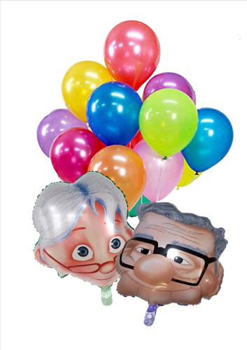 Bouquet De 12 Globos Carl Y Ellie Abuelos De La Pelicula Up