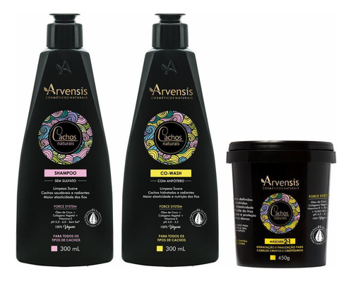 Kit Arvensis Shampoo Co-wash Máscara 2x1