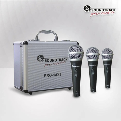Micrófono Soundtrack Pro-58x3 Gris - Set De 3 Unidades Gris