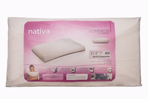 Imagen 3 de 3 de Almohada Nativa Support Compacta 70x35x15