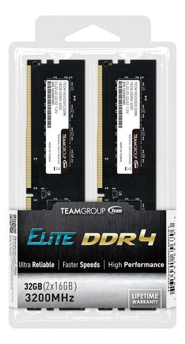 Kit Teamgroup Elite Ddr4 De 32 Gb (2 X 16 Gb) Ram Udimm De 3