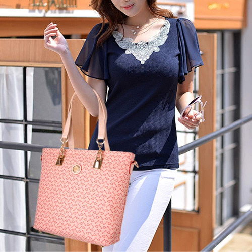 Rainbosee Bolso De Mano Para Mujer De 6 Piezas, Bolso De Con