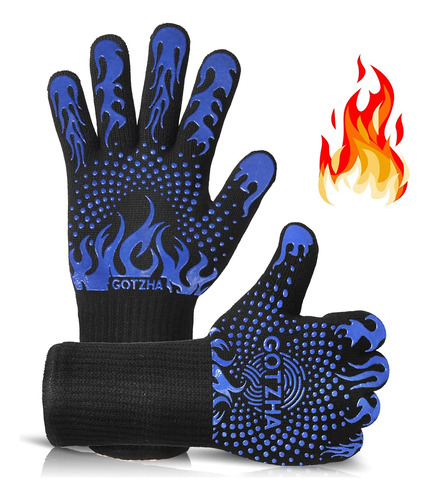 Guantes Bbq Ahumador, Guantes Resistentes Al Calor Extr...