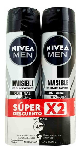 Antitranspirante stick Nivea Black & White suave & agradable