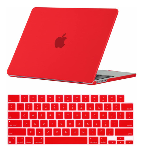 Funda Se7enline Para Macbook Air 13 M2 + C/teclado Red