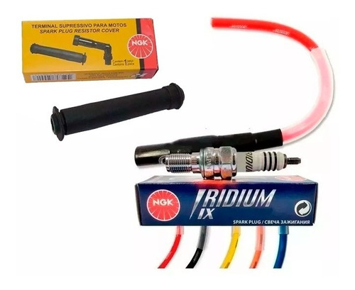 Kit Cabo Ibooster Cachimbo E Vela Iridium Ngk Cb 300 Xre 300