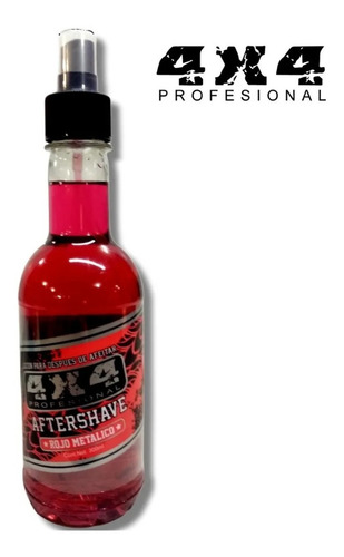 4x4 Loción Después De Afeitar Rojo Metálico After Shave300ml