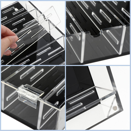 Vitrina Acrílica Caja De Almacenamiento Protectora Negro