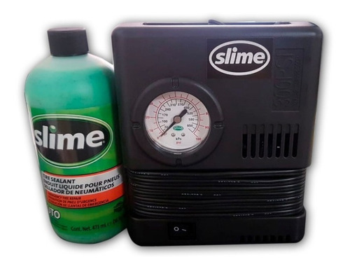 Compresor Aire Slime Kit 12v + Sellante 16oz Solomototeam