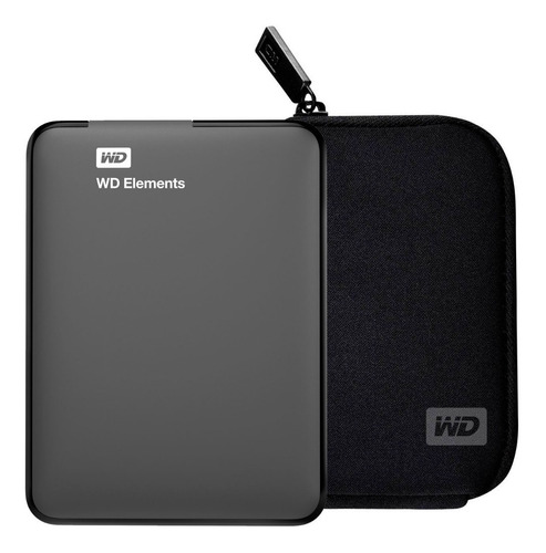 Kit Disco Duro Externo Wd Elements 2tb + Funda Transporte