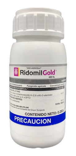 Ridomil Gold 480 Fungicida Metalaxil 250 Ml  Syngenta