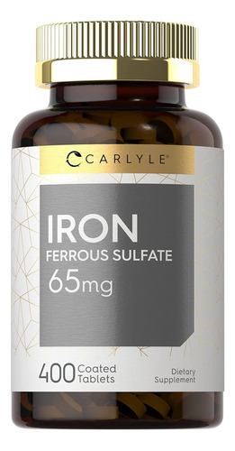 Iron Vitaminas Hierro 65mg Igual 325mg Sulfato Ferroso 400ct