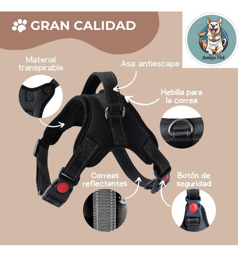 Pretal Arnes Perros Antitirones Broches Y Traba De Seguridad Violeta Xl Liso