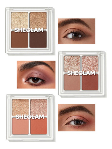 Paleta de sombras de ojos Sheglam de 4 colores Cosmic Crystal | Charm School Shadow Color
