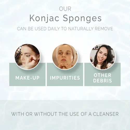 Wildpier Beauty - Esponja Konjac De Carbn De Bamb, Exfoliant