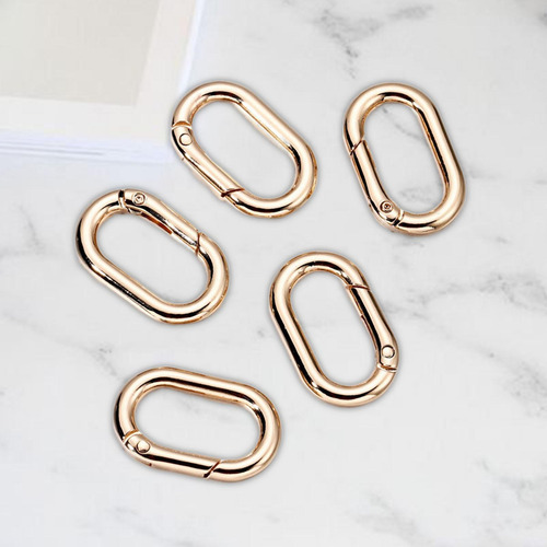 2 X 5 Anillos Ovalados De Resorte, Conector De Mosquetones,