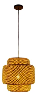 Pendente Bali Palha 40 Cm Para 1 Lâmpada E27 Gmh