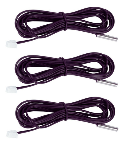Kit C/3 Sensor De Temperatura Ntc 10k Sonda 3 Metros Arduino