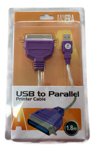 Cable Convertidor Usb A Paralelo Centronics Para Impresora