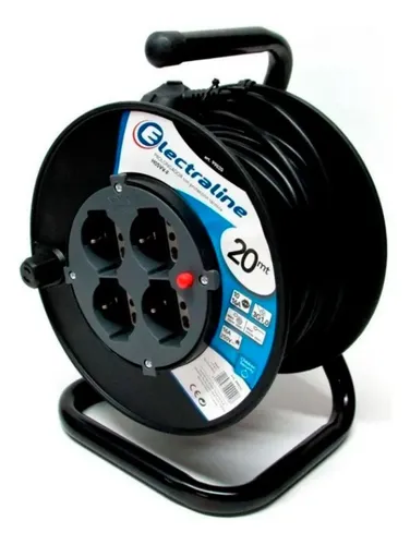 comprar Alquiler Alargue Con Enrollador 20mts Y 4 Tomas Schuko G P