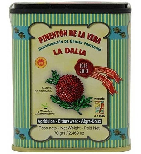 Paprika - La Dalia Pimentón Ahumado Agridulce De España, 2.5