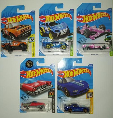 Coche/camioneta Hot Wheels Hot Wheels Mattel 1:64 en miniatura, 5 carros surtidos, 1:28 color gris oscuro