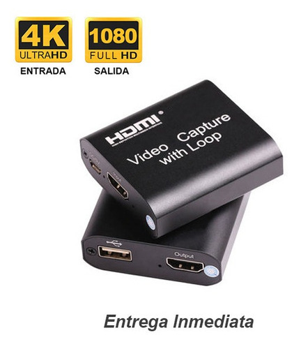 Capturadora De Video Streaming Fhd Hd Hdmi 4k Usb 2 Xbox Ps4