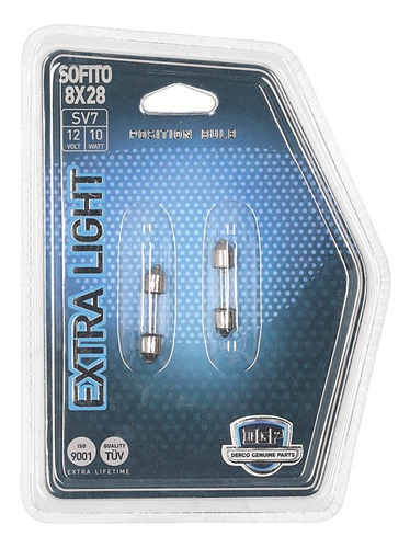 Pack 2 Ampolletas Extra Light C10w (6.7x27) De 12v Y 10w Dgp