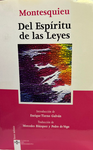 Montesquien Del Espiritu De Las Leyes